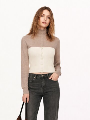 버튼업 밍크 니트 뷔스티에_FVKT260104