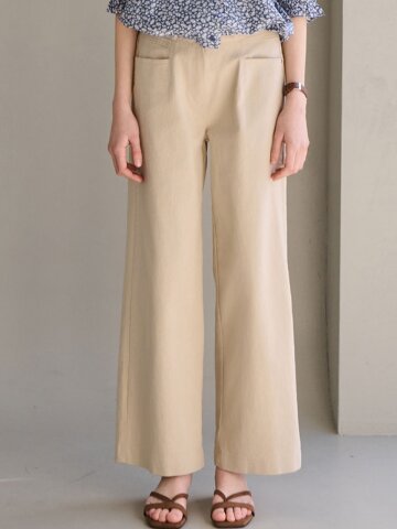 로에 코튼 스트레이트 팬츠_3 Colors