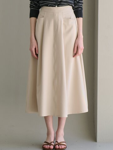 에어 플레어 롱 스커트_2 Colors