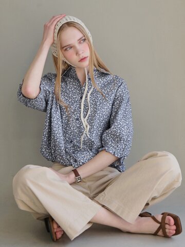 로엘 플라워 스트링 블라우스_2 Colors