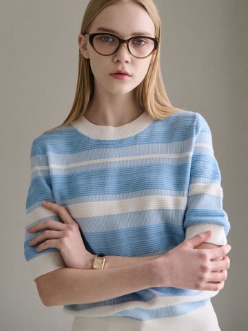 소프트 라인 스트라이프 니트_3 Colors