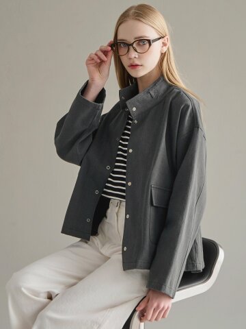 하프린 코튼 워싱 자켓_2 Colors