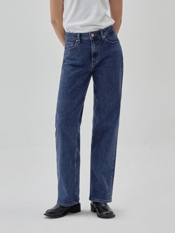 DENIM STRAIGHT FIT BASIC PANTS INDIGO R6