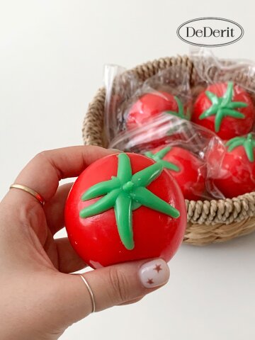 데데리트 귀여운 말랑이 빨간 토마토 스퀴시 과일 스트레스볼 집중 쫀득 인싸 틱톡 asmr 재미 쓸데없는 웃긴 생일 친구 우정 커플 선물
