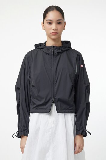 [WOMEN] 플레이 트래블 라이트 웨더 자켓 - 블랙 HEW0009AJZBLK