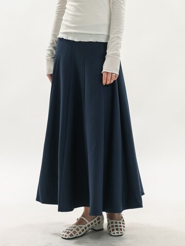 WD_Elegant flare skirt_NAVY