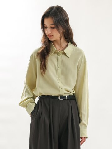 WD_Basic loose fit button shirt_2color