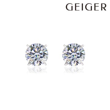 14K 베이직 3부 모이사나이트 귀걸이GI14EE506