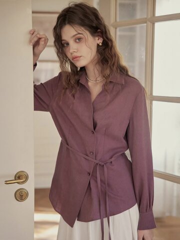 4/16일 예약배송_PM_String v-neck button blouse