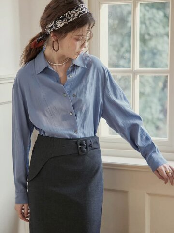 PM_Soft double button shirt