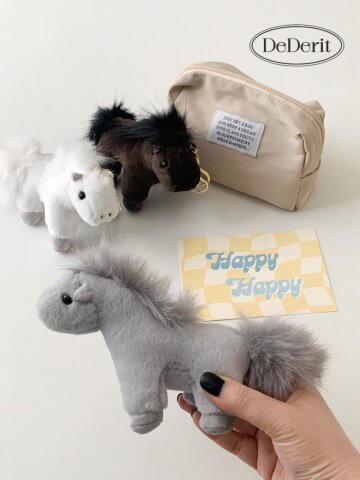 데데리트 귀여운 동물 복덩이 말 인형 키링 신년 새해 행운 말띠 가방 키홀더 열쇠고리 생일 친구 우정 커플 센스있는 선물