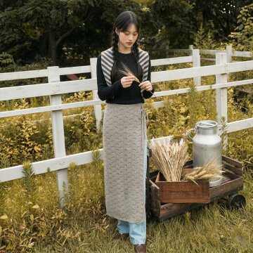 모헤어 랩스커트-롱_크림 1종