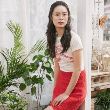 썸머 테입사 스커트 [레드] 1종