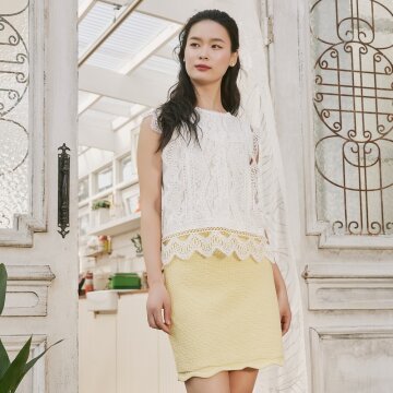 썸머 테입사 스커트 [옐로우] 1종