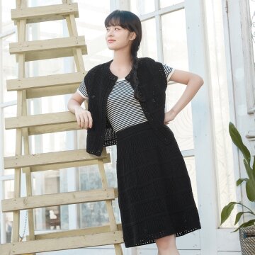 [SET] 크로셰 썸머 니트셋업 [블랙]