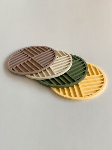 미끄러짐방지 실리콘 원형 냄비받침
