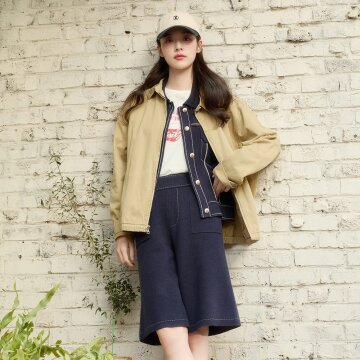 데님라이크 니트 버뮤다 팬츠 [인디고] 1종