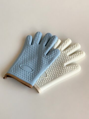 1+1 실리콘 오븐장갑 주방 손가락 장갑 2컬러
