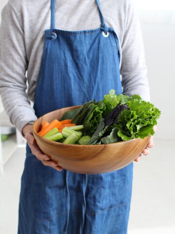 아카시아통원목 나무 우드그릇 우드볼 샐러드 볼  4사이즈
