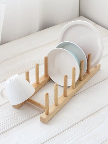 접시 정리 접시꽂이 원목 주방 정리 수납템 3사이즈
