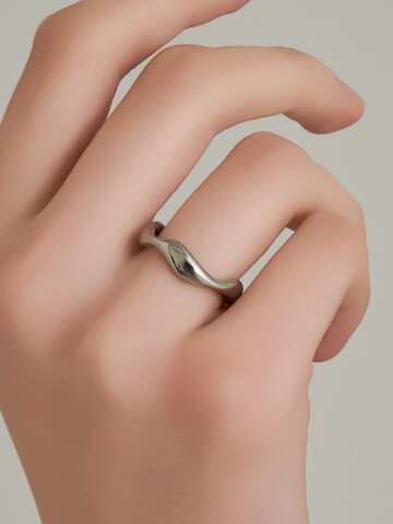 남자 여자 공용 내추럴 웨이브 링 반지 LMSTWR002