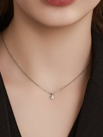 심플 플라워 꽃 팬던트 목걸이 LMSTNN005