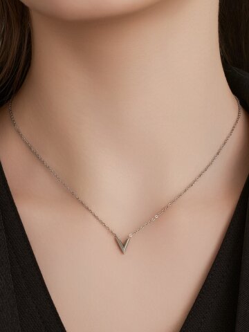 브이 팬던트 체인 목걸이 LMSTNN002