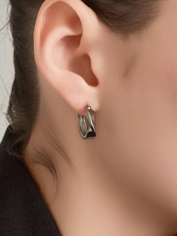 멜팅 꼬임 원터치 귀걸이 LMSTEE014
