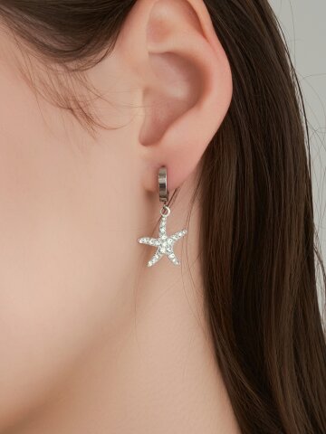 별 드롭 원터치 귀걸이 LMSTEE008