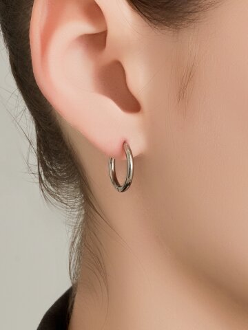 플로우 후프 원터치 링 귀걸이 LMSTEE007