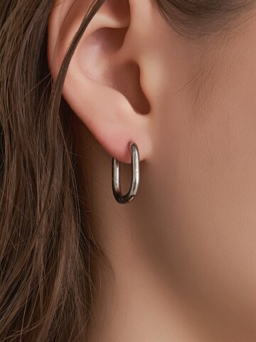 남자 여자 공용 베이직 원터치 링 귀걸이 LMSTEE001