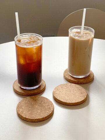 코르크 코스터 컵받침 티코스터 원형 4P세트
