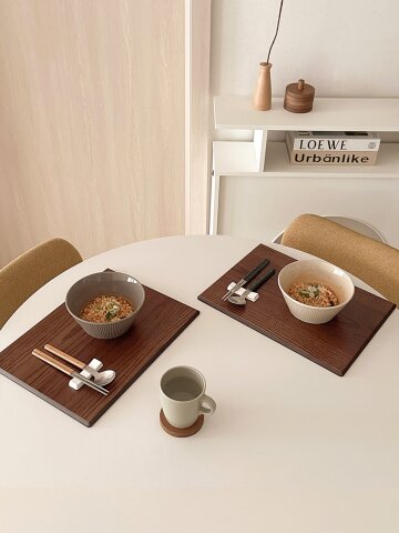 국내제작 우드 식탁매트 원목 테이블매트 2컬러