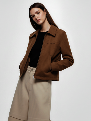 스탠다드 스웨이드 자켓(브라운)/W261OT05