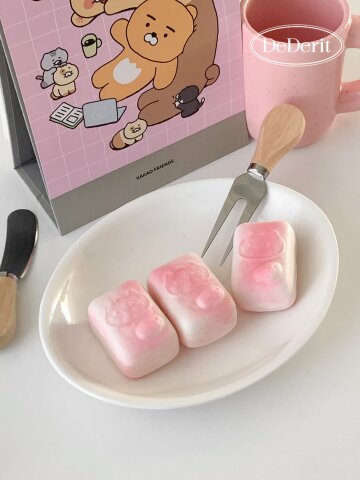 데데리트 귀여운 미니 핑크 네모 고양이떡 스퀴시 sns 틱톡 말랑이 슬랑이 스트레스볼 asmr 생일 친구 우정 커플 선물