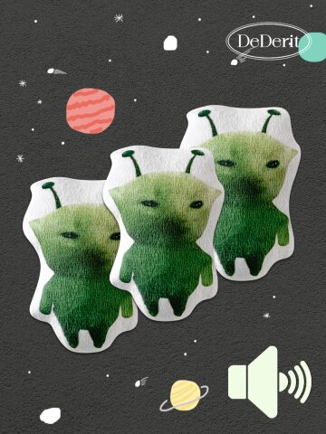 데데리트 소리나는 웃긴사운드 노래 초록외계인냥 인형 키링 귀여운 동물 고양이 가방 sns 밈 틱톡 인싸 생일 친구 커플 선물