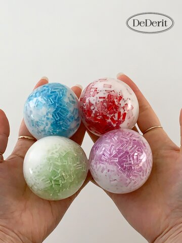 데데리트 귀여운 퍼플 블루 레드 그린 크런치 원형 스퀴시 sns 틱톡 쫀득 말랑이 슬라임 슬랑이 asmr 생일 친구 커플 선물