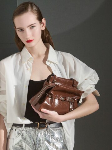 스트린 토트 크로스백 스몰 초코브라운 DST2041BFS