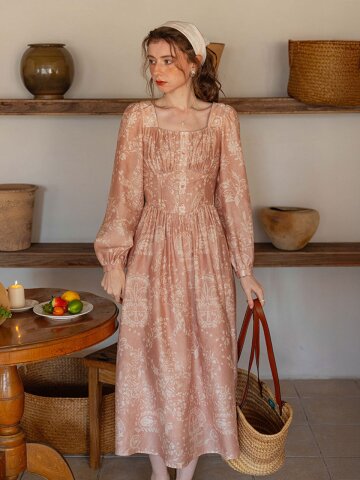 DA_Soft light flower dress_2color