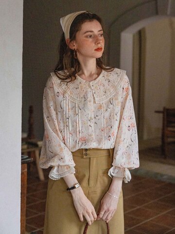 DA_Pastel floral blouse