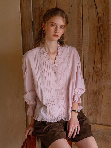 DA_Fungus v-neck blouse_2color