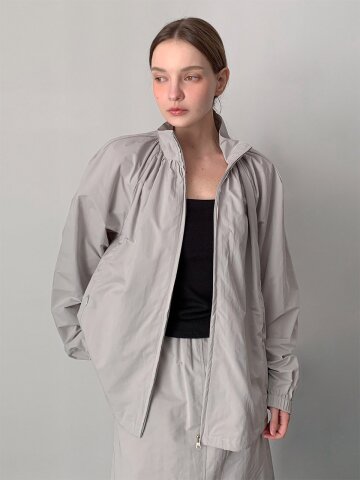 다나 하이넥 셔링 집업 점퍼 (3colors)