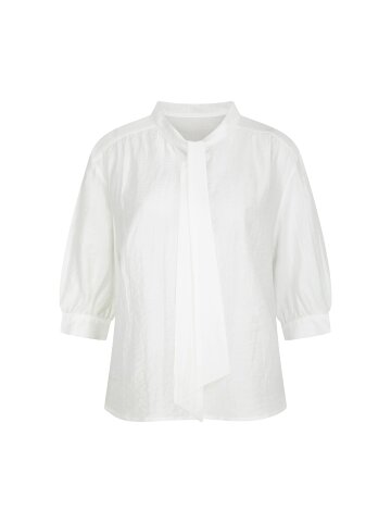 루즈핏 링클 타이넥 블라우스 