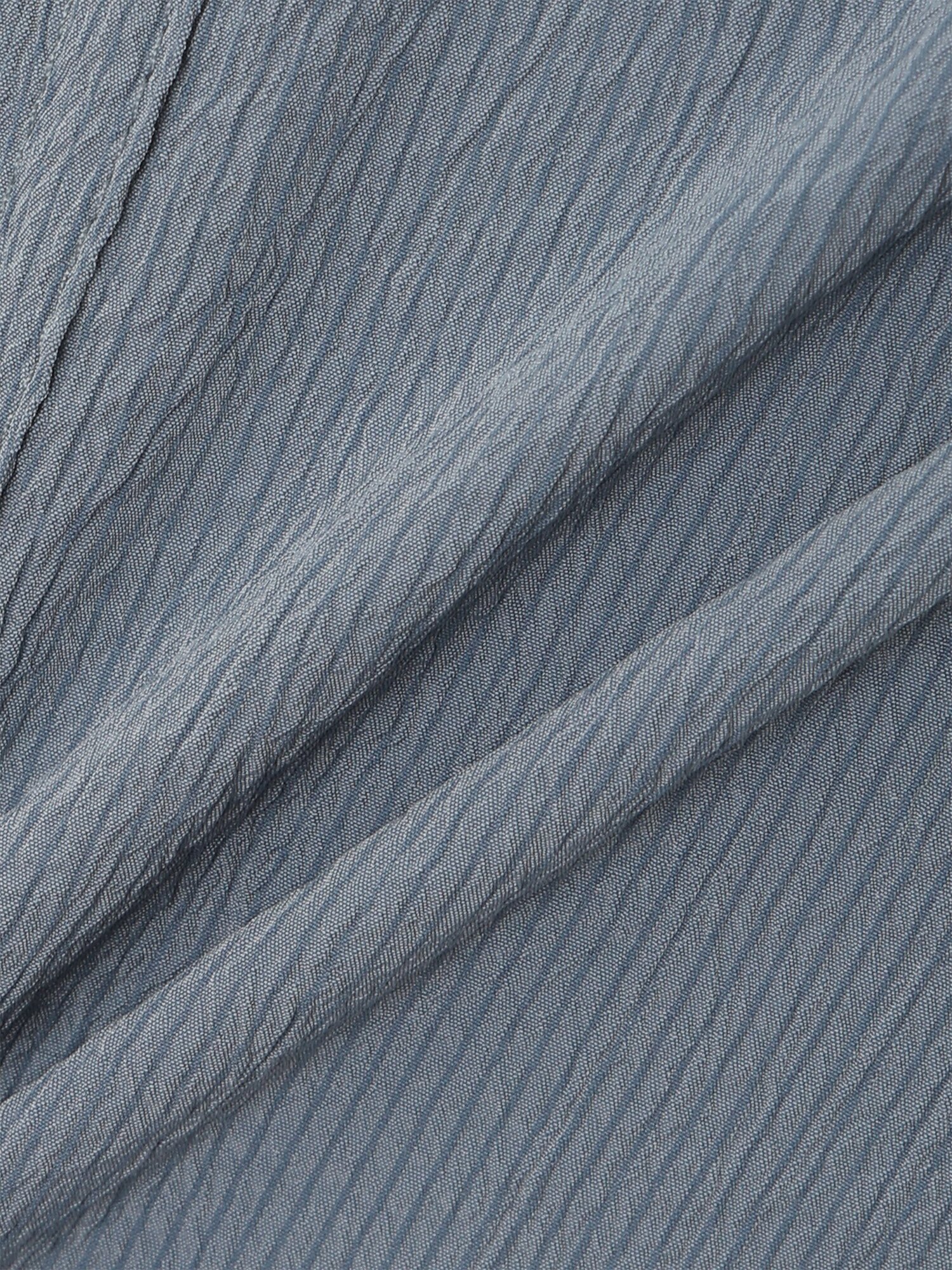 벨티드 셔링 플레어 원피스 (BLUE)