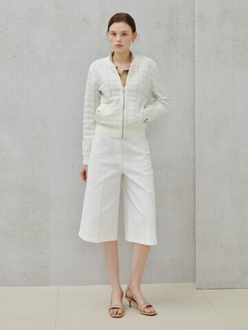 컨템포러리 와이드 버뮤다 슬랙스 