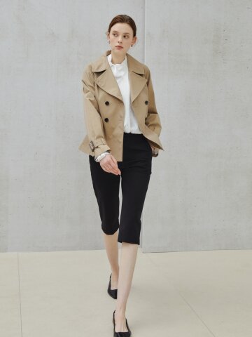 오너먼트 슬림 카프리 팬츠 