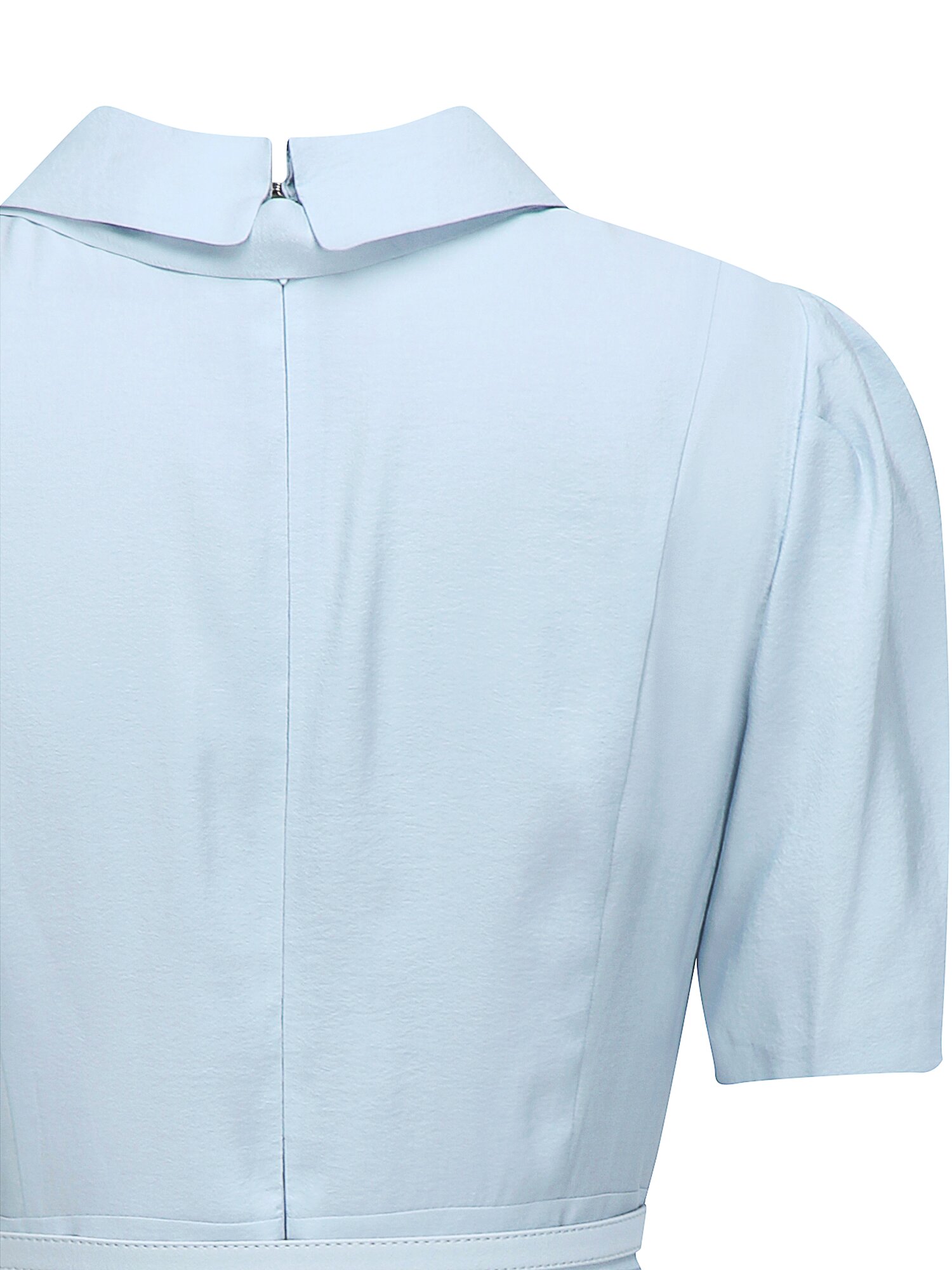 타이 핀턱 플레어 셔츠 원피스 (SKY BLUE)