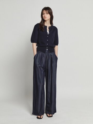 린넨 메탈 버튼 라운드넥 가디건 