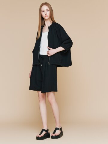 스트링 밴딩 하프 팬츠 