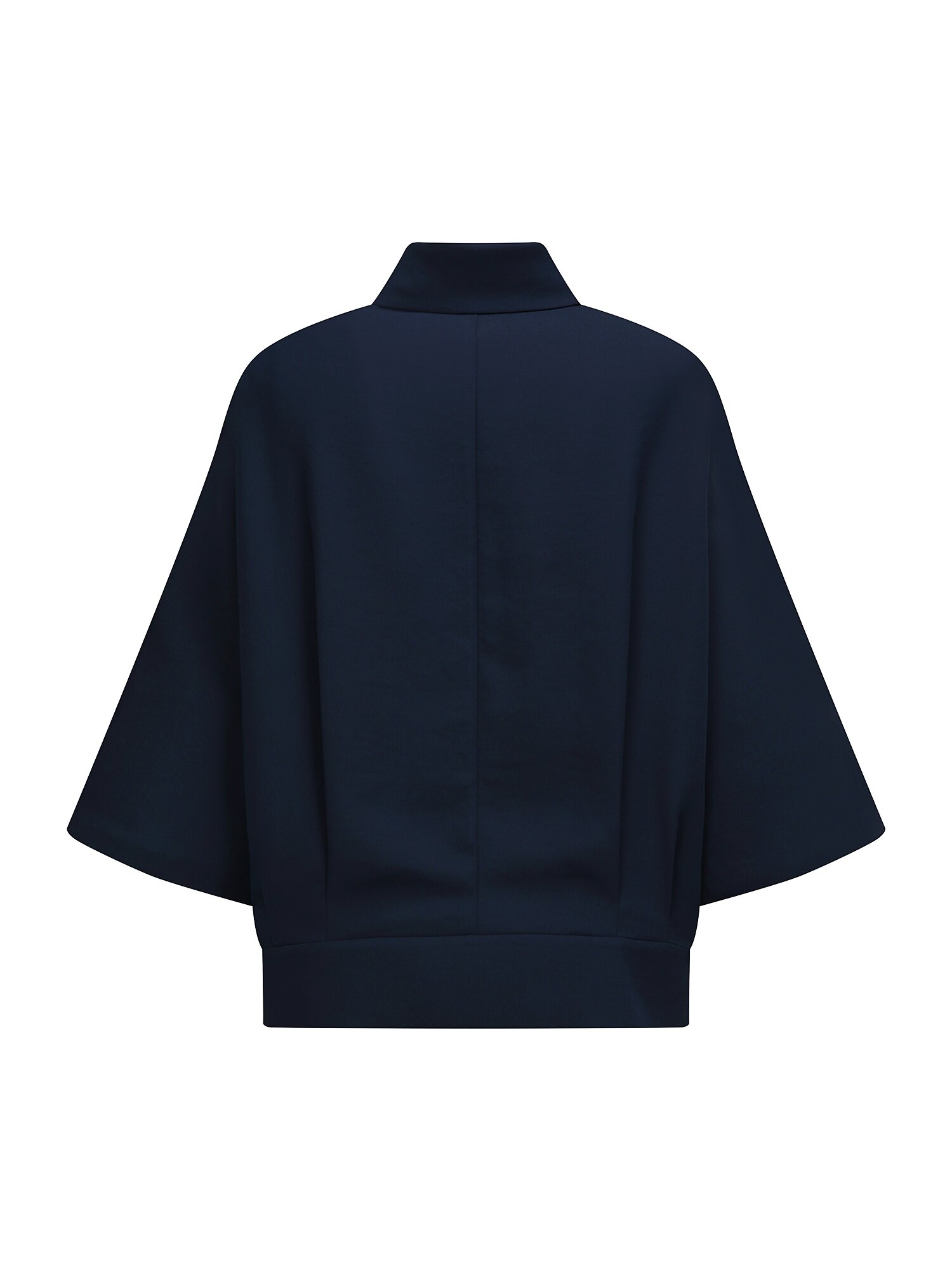 슬리브 버튼 블루종 블라우스 (NAVY)